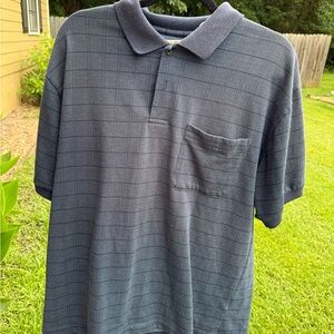 St. John's Bay Blue Polo Shirt Classic Knit Short Sleeve